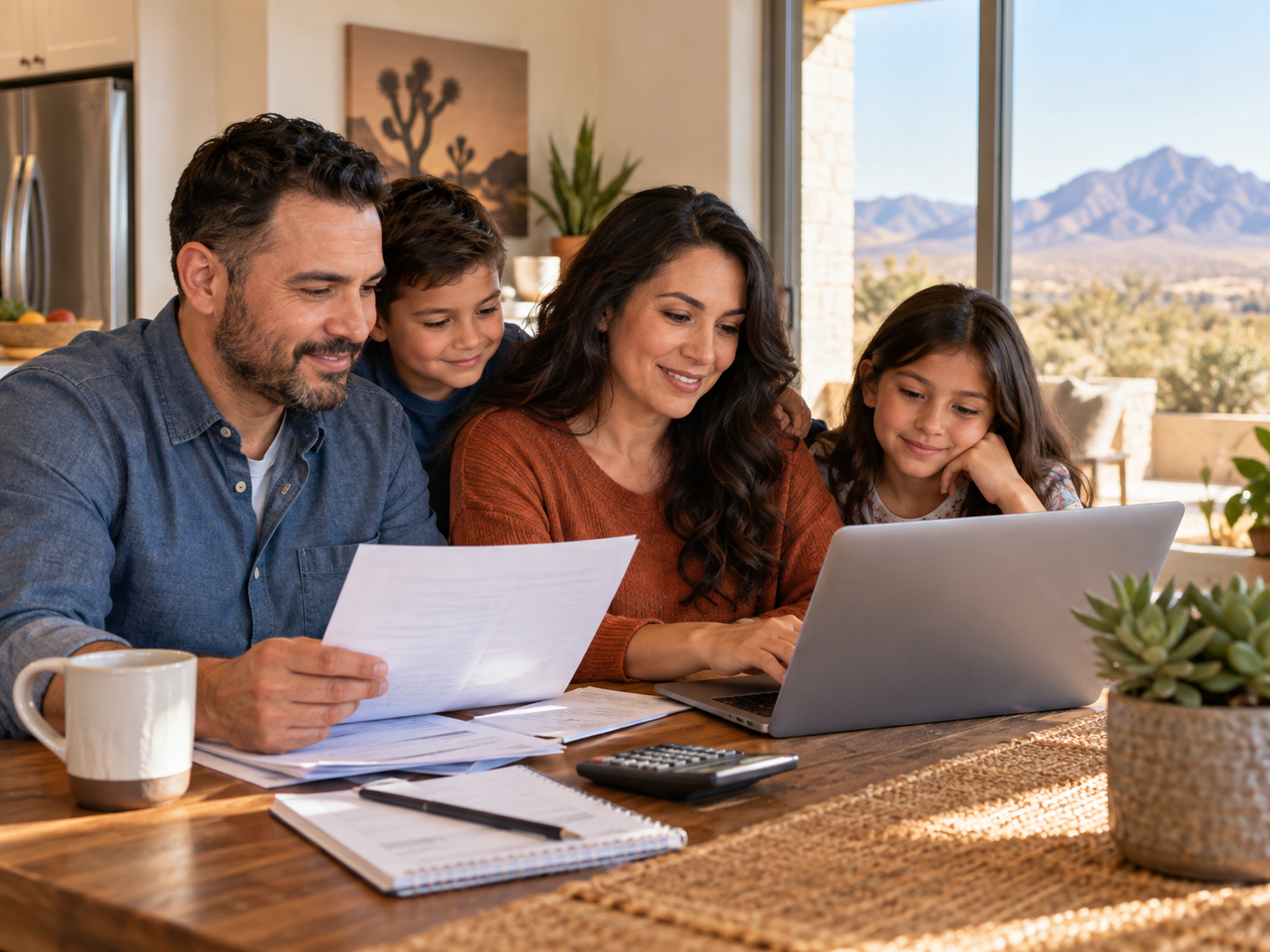 Nevada credit counseling session with a couple reviewing credit card debt and repayment options