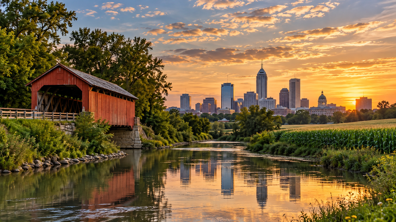 Indiana landscape representing residents seeking credit counseling